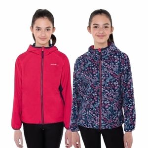Girls Eddie Bauer Reversible Floral Winter Lightweight Jacket